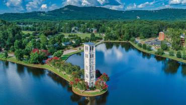 Furman Bell Tower & Lake