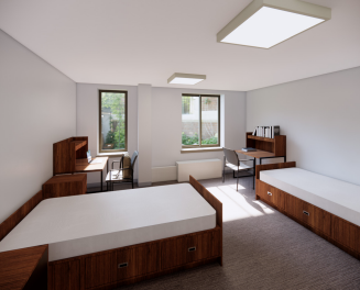 Clark Hall Bedroom Rendering