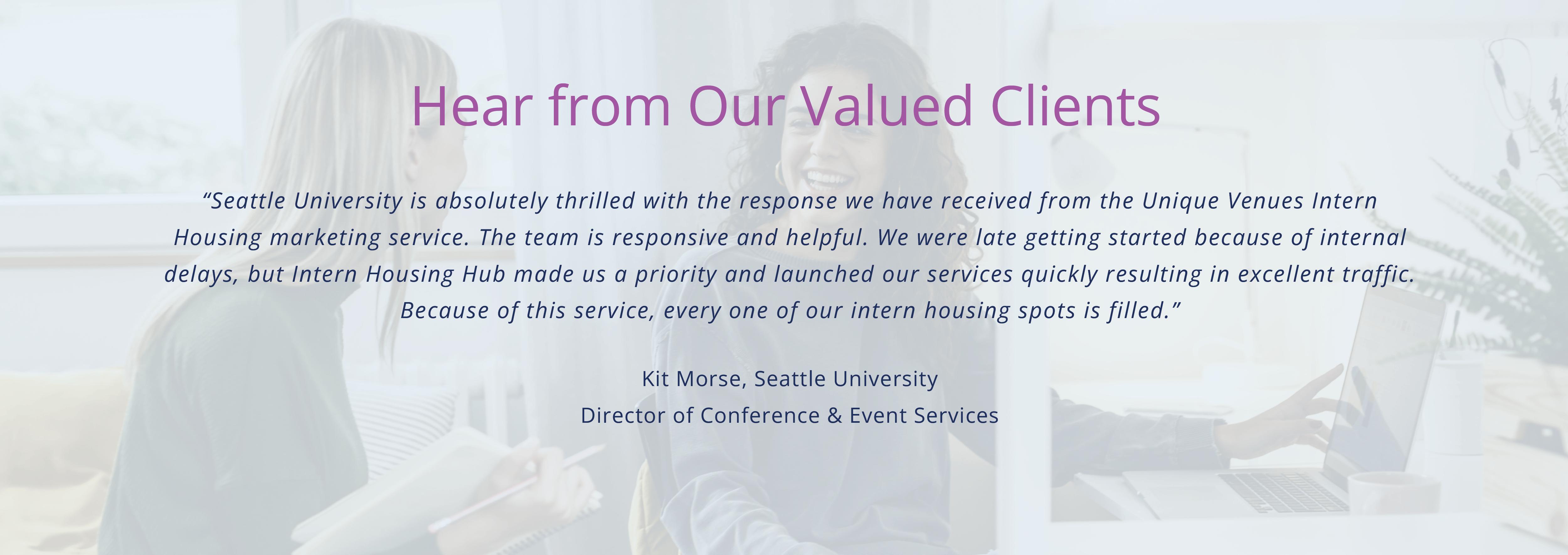 Seattle U Testimonial on Intern Housing Hub