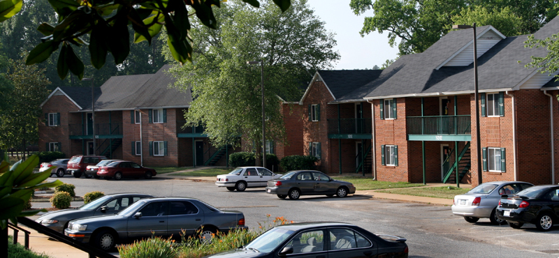Exterior shot of The Villas