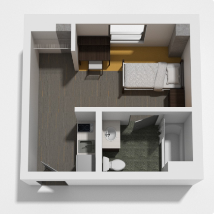 Single with Kitchenette floor plan
