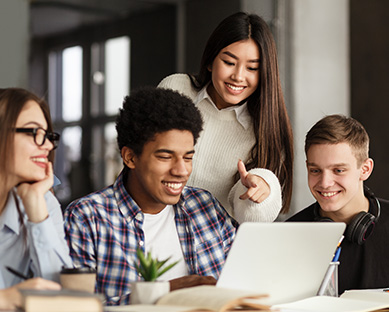 students on computer