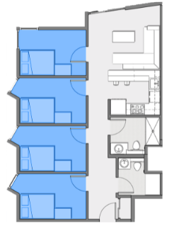 QUAD 4-Bedroom Floorplan