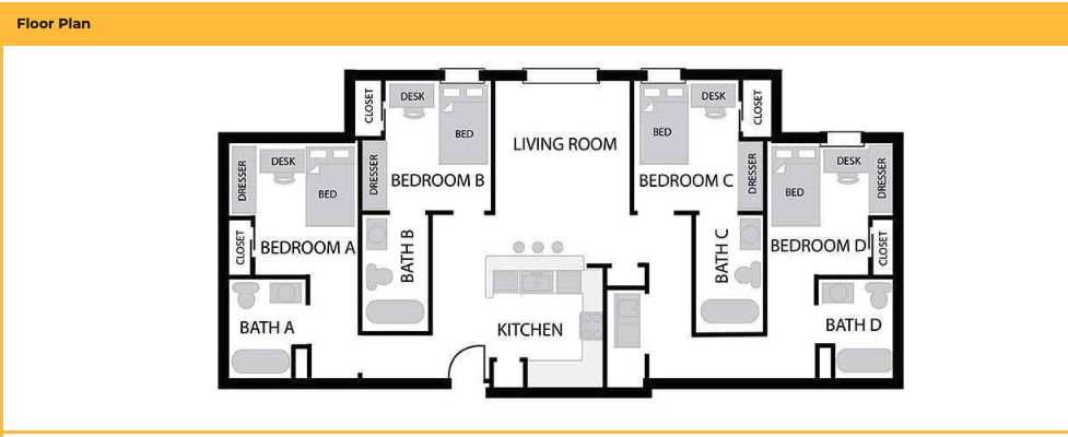 University Village (Kennesaw Campus) Floor Plan