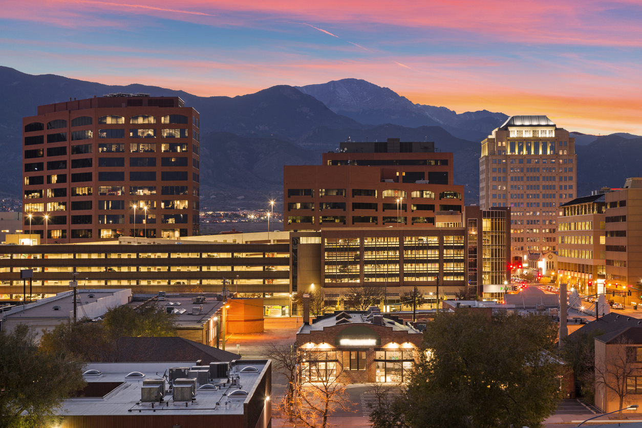 Sunset Scene in Colorado Springs, CO