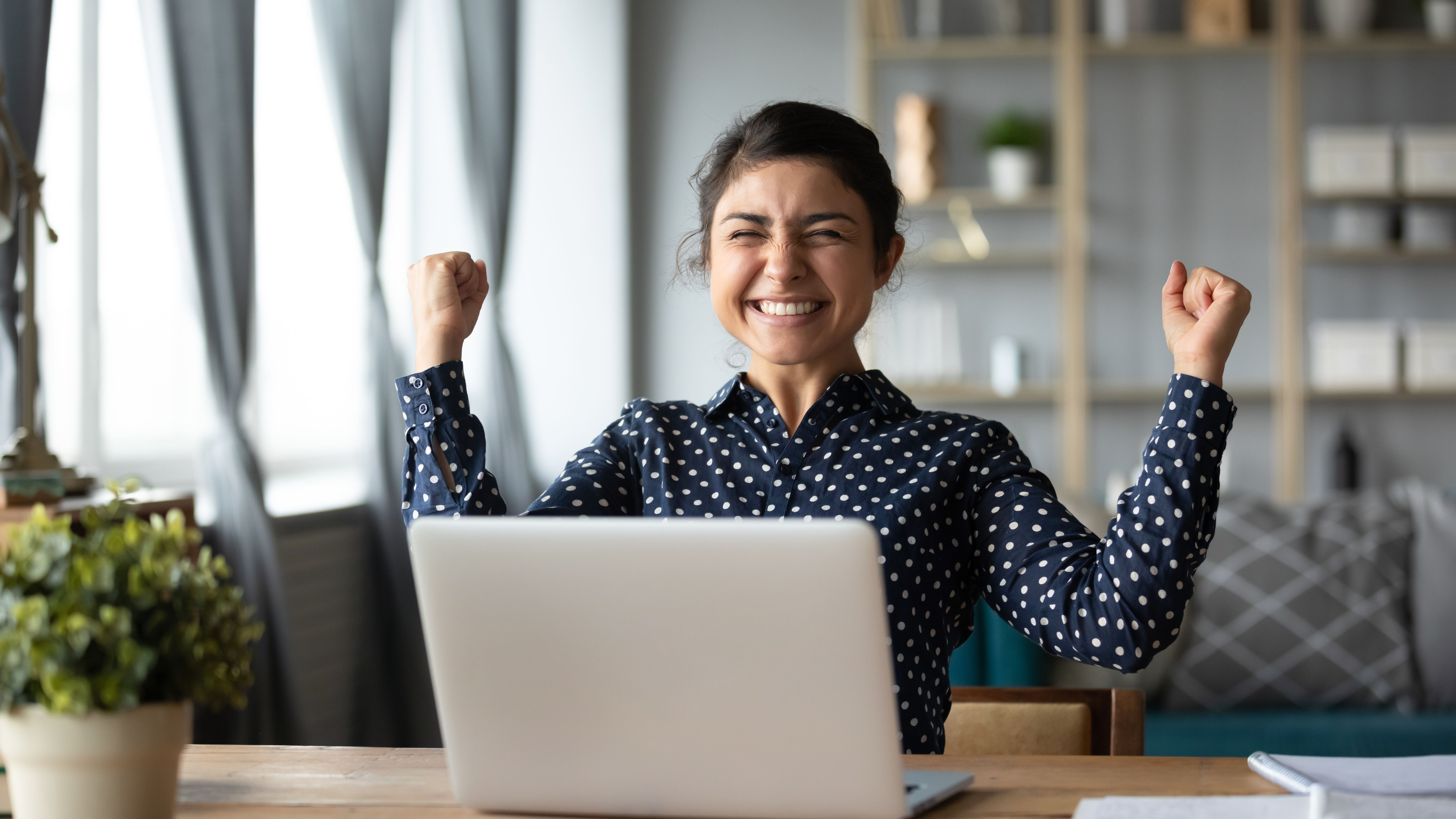 Young Woman Excited to Find a Summer Internship