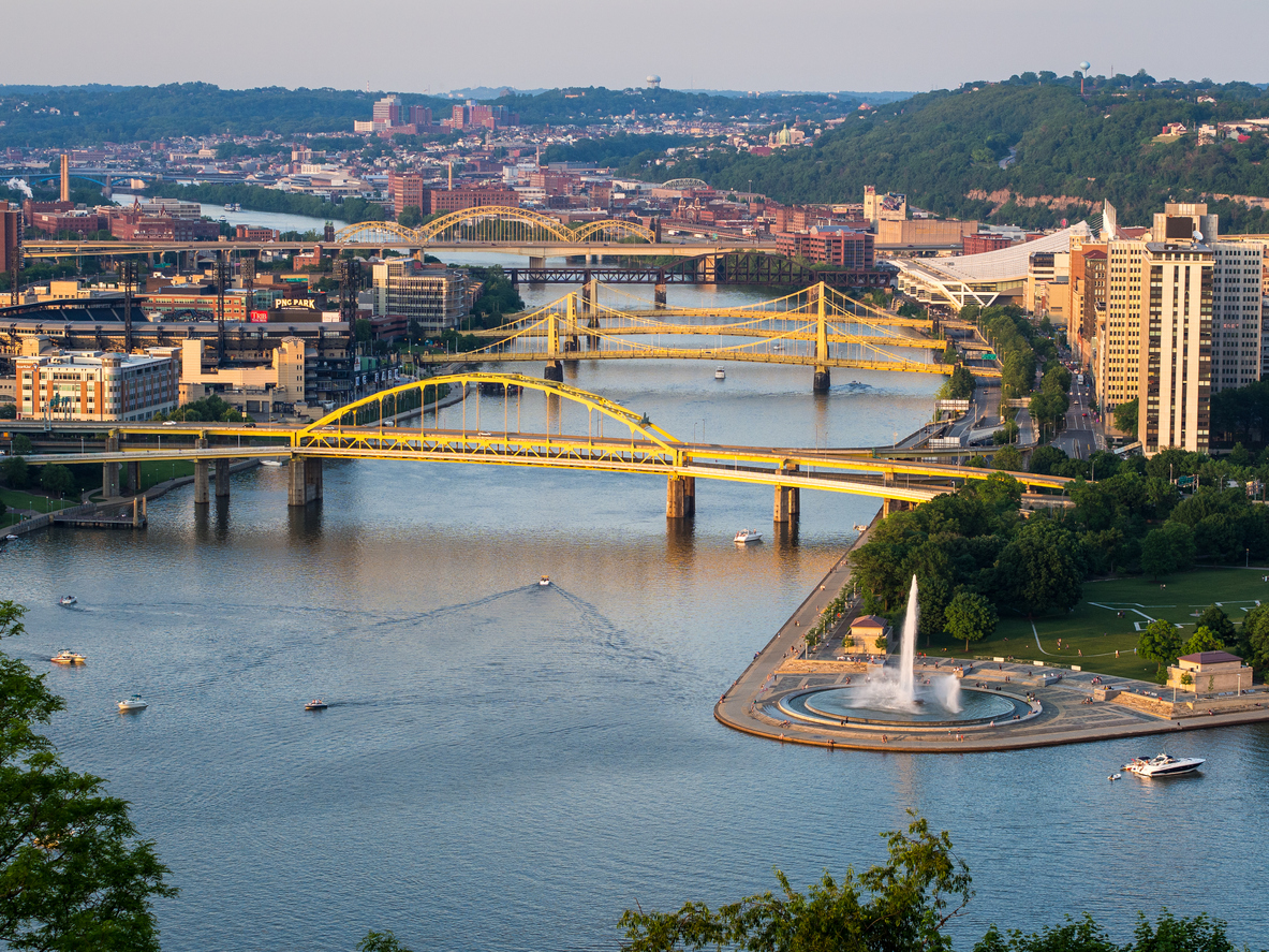 Bridges over River in Pittsburgh
