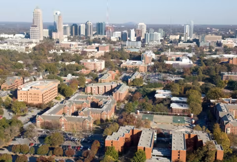 Aerial shot of Georgia Tech West Campus Housing