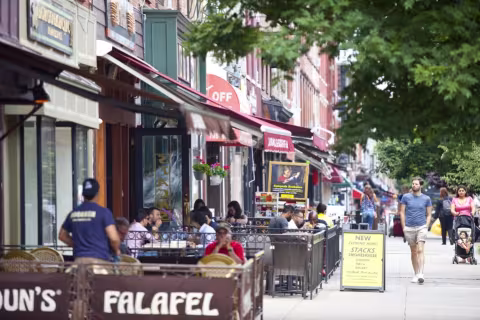 Hoboken's main street, Washington Street.