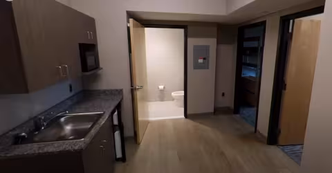 Hillcrest Hall kitchen and water closet