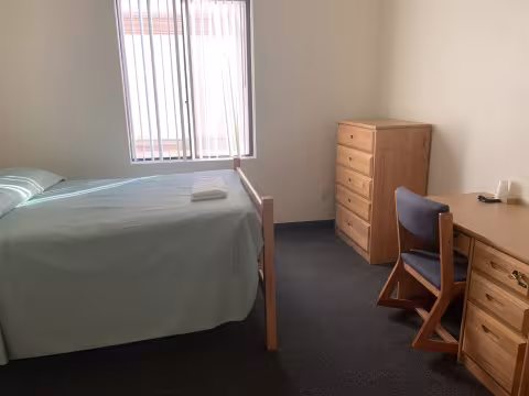 A view of a bedroom in Manchester village