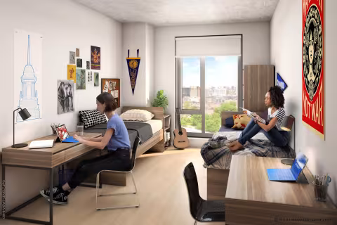 Living & Learning Center Dorm Room Rendering