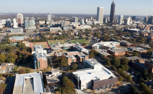 Aerial Shot of Georgia Tech and Midtown Atlanta