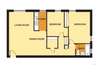 diagram of a single and double room type 