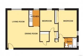 diagram of a single and double room type 