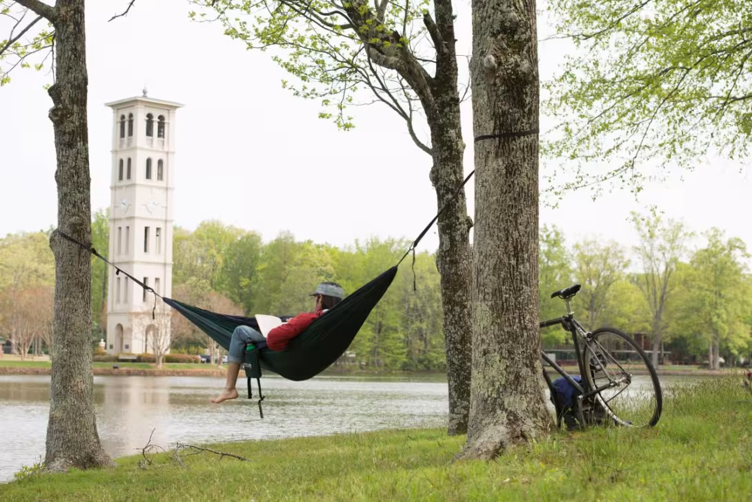 Furman University Bell Tower & Lake in the Summer