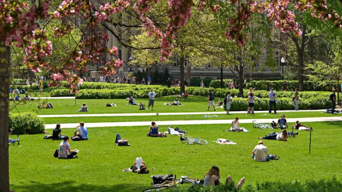 University of Minnesota campus mall in Minneapolis